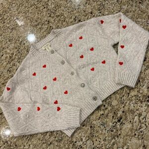 Jessica Simpson Embroidered Hearts Valentines Sweater - Size Medium
